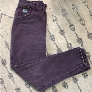 Purple vintage high waisted Wrangler jeans.